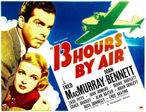 Clouds Prints: THIRTEEN HOURS BY AIR, from left: Fred MacMurray, Joan Bennett, 1936