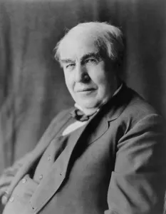 Edison Prints: Thomas Alva Edison in 1922. He remained active until his death in 1929 at age 84 (BSLOC_2016_8_13)