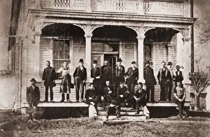 Edison Prints: Thomas Edison with the engineers and technicians of his Menlo Mark workshop