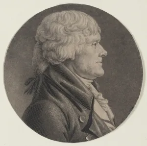 Signer Prints: Thomas Jefferson in 1805 profile portrait by French artist