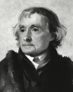 Column Prints: Thomas Jefferson in 1856 posthumous portrait by Thomas Sully