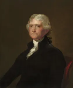 Stuart Prints: Thomas Jefferson, in George Healy portrait after Gilbert Stuart