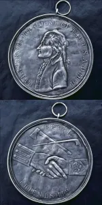 Bas Relief Prints: Thomas Jefferson Indian Peace Medal