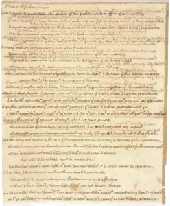 Revolutionary Prints: Thomas Jefferson's 1743-1826 first inaugural address of March 4 1801 written in his own hand