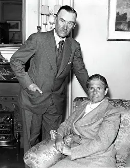 Biographer Prints: THOMAS MANN- With his wife in their New York hotel room