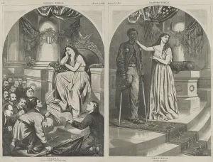 Suffrage Prints: Thomas Nast illustration from Harpers Weekly, Aug. 1865