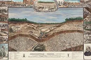 Guards Prints: Thomas O'Dea's drawing of the Andersonville Prison was created from memory in 1884