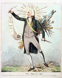 1700s Prints: Thomas Paine's (1737-1809) support of the French Revolution is satirized in a 1792 British cartoon