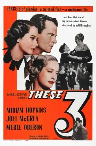 Joel Prints: THESE THREE, US poster, heads from left: Merle Oberon
