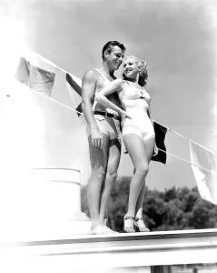 Crabbe Prints: THRILL OF A LIFETIME, from left, Buster Crabbe, Betty Grable, 1937