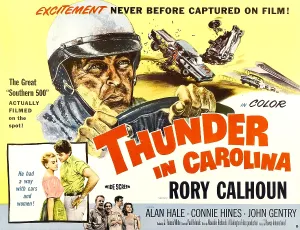 Connie Prints: THUNDER IN CAROLINA, top left: Rory Calhoun; inset lower left