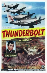 THUNDERBOLT, US poster art, James Stewart, 1947