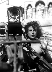 Leni Prints: TIEFLAND, director Leni Riefenstahl on set, 1954