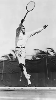 Swing Prints: Bill Tilden, tennis champion of the 1920s in flight on the tennis court