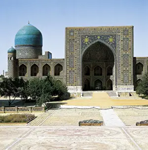 Uzbek Prints: Tilla Kari Madrasa. 1646-1660. UZBEKISTAN