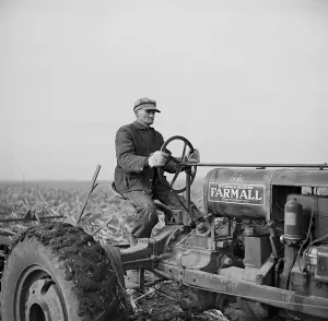 Employee Prints: Tip Estes, a hired hand on an Indiana Farm