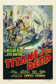 Underwater Prints: TITANS OF THE DEEP, poster art, 1938