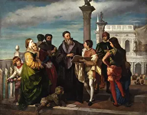 Painter Prints: Titian meets the young Veronese on Ponte della Paglia