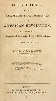 Massachusetts Prints: Title Page of The History of the Rise