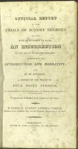 Executions Prints: Title page from AN OFFICIAL REPORT OF THE TRIALS OF SUNDRY NEGROS