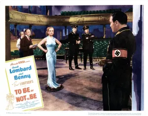 Benny Prints: TO BE OR NOT TO BE, lobbycard, from left: Charles Halton, Carole Lombard, Jack Benny, 1942