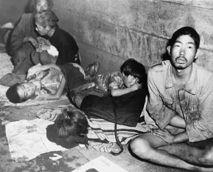 Families Prints: In Tokyo, months after Japan's World War II surrender