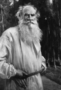 Tolstoy Prints: TOLSTOY, MAN OF TRUTH, portrait by Polish painter