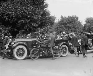 Convertible Prints: Tom Mix (in car), arrested for speeding, May 5, 1925