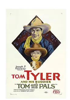 Frankie Prints: TOM AND HIS PALS, top to bottom: Tom Tyler, Frankie Darro, B eans the Dog, 1926