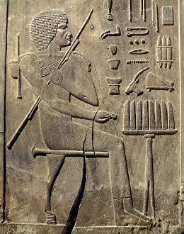 Saqqara Prints: Tomb of Hesyre. 2649 BC. Chief of the scribes of the Pharaoh Djoser