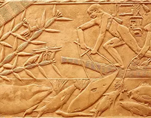 Egyptian Empire Prints: Tomb of Kagemni. ca. 2323 BC. EGYPT