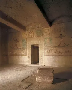 Tomb of Khnumhotep. 1991 -1783 BC. EGYPT. Beni Hasan. Egyptian art. Middle Kingdom. Architecture. AISA/Everett Collection**US SALES ONLY**