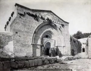 Grave Prints: The tomb of Virgin Mary and the cave of the agony, Jerusalem, Israel, circa late 1800s