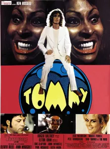 TOMMY, Tina Turner (top), Roger Daltrey (seated), bottom form left: Oliver Reed, Elton John, Ann-Margret, 1975