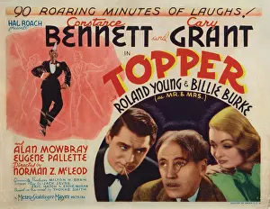 Constance Prints: TOPPER, Constance Bennett, Cary Grant, Roland Young, 1937