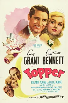 Constance Prints: TOPPER, l-r: Cary Grant, Constance Bennett