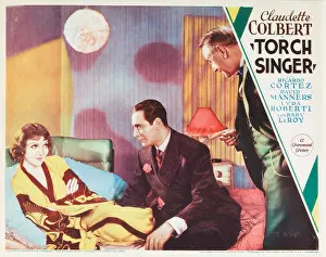 Ricardo Prints: TORCH SINGER, lobbycard, from left: Claudette Colbert