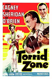 Musical Instrument Prints: TORRID ZONE, US poster art, from left: Ann Sheridan, James Cagney, Pat O'Brien, 1940