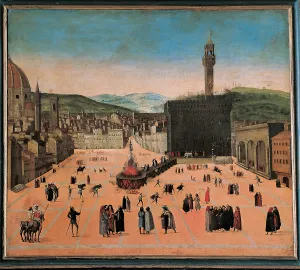 Punishment Prints: Torture of Savonarola in Piazza della Signoria