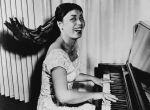 Swing Prints: Toshiko Akiyoshi (b. 1929), seated at piano during Toronto rehearsal