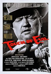 Orson Prints: TOUCH OF EVIL, US poster art, top: Orson Welles; bottom right: Charlton Heston