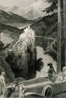 Journey Prints: Tourists visiting the Tyrol in 1922 by car