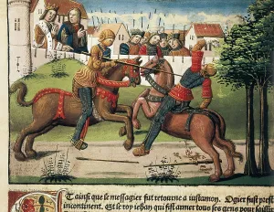 Tournament Prints: Tournament. Miniature of 'Ogier le Danois'