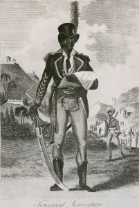 Hispaniola Prints: Toussaint L'Ouverture (1843-1803) leader of the Haitian independence movement during the French Revolution