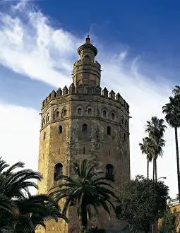 Sevilla Prints: Tower of the Gold. 13th c. SPAIN