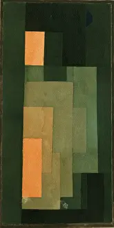 Swiss Prints: TOWER IN ORANGE AND GREEN, by Paul Klee
