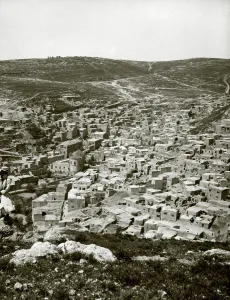 Holy Land Prints: Town of Es Salt, ancient Jabesh-Gilead, Jordan, circa 1920