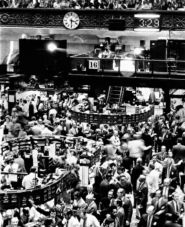 Financial Prints: Trading floor of the New York Stock Exchange on August 16, 1971