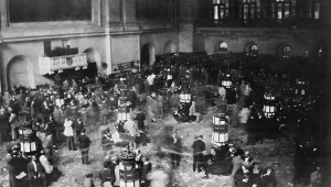 Stock Market Prints: The trading floor of the New York Stock Exchange secretly shot with a camera hidden in the photographer's sleeve