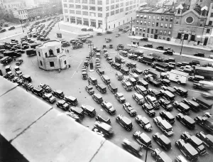 From Above Prints: A Traffic jam at the New York entrance of the Holland Tunnel